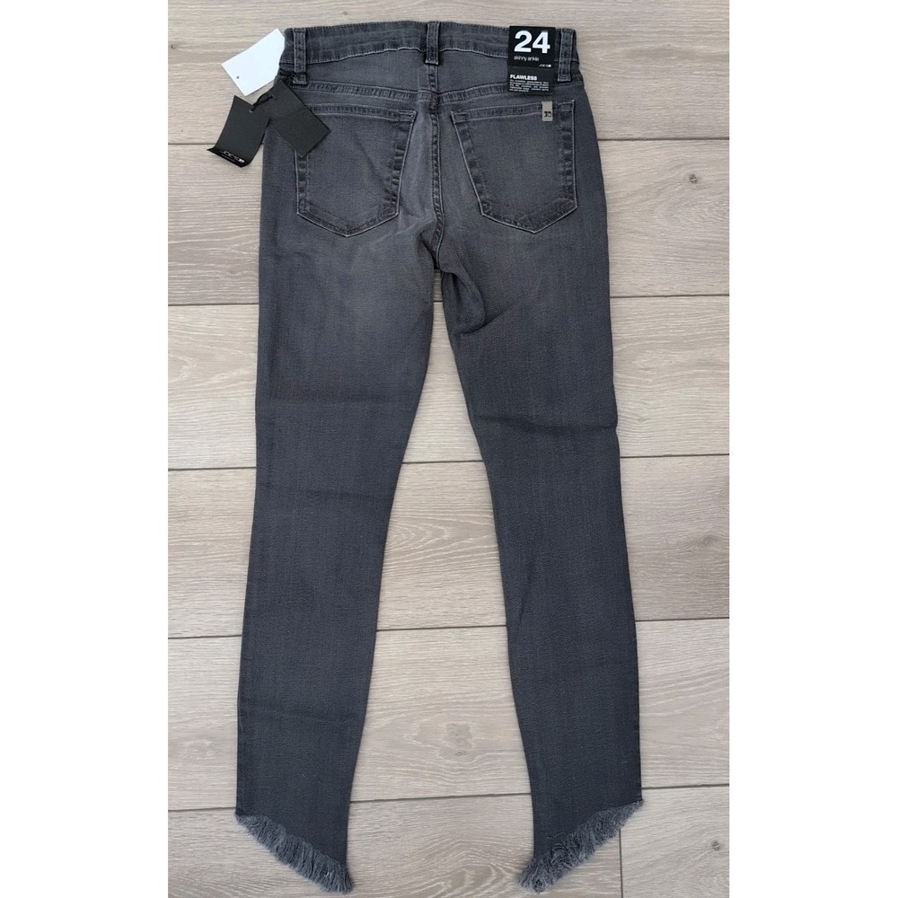 Joe's Jeans Francine Flawless High Rise Skinny Ankle Gray Raw Hem Size 24 NWT